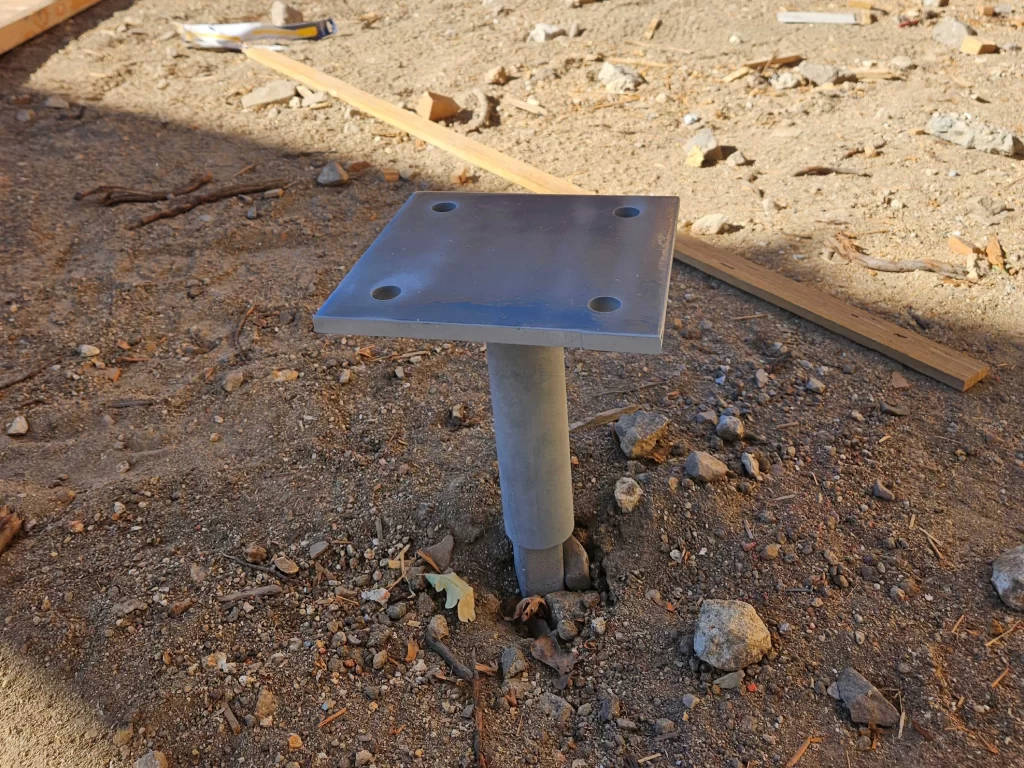 Helical pier as alternative to concrete footing design